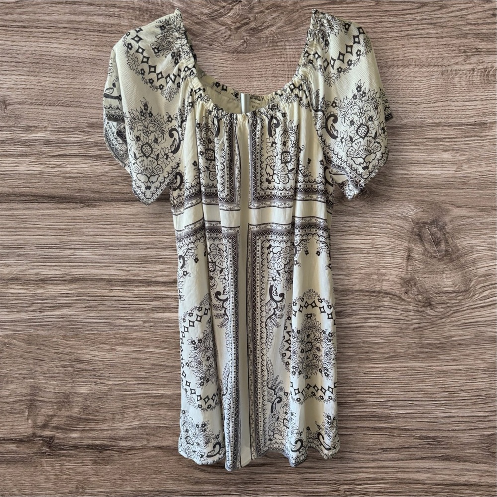 Maurices Black and Cream Midi Dress